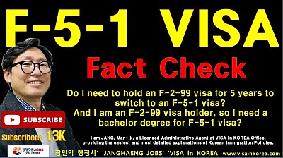 Do I need to hold an F-2-99 visa for 5 years to switch to an F-5-1 visa?