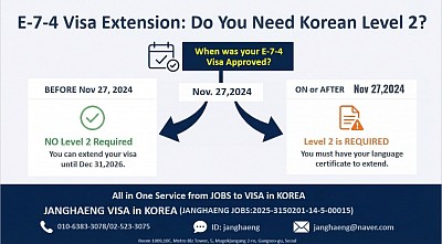 Is Korean required when extending an E-7-4 visa? I received my visa in February 2024
